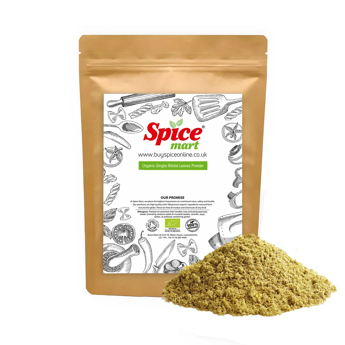Organic Gingko Biloba Leaf Powder 100g