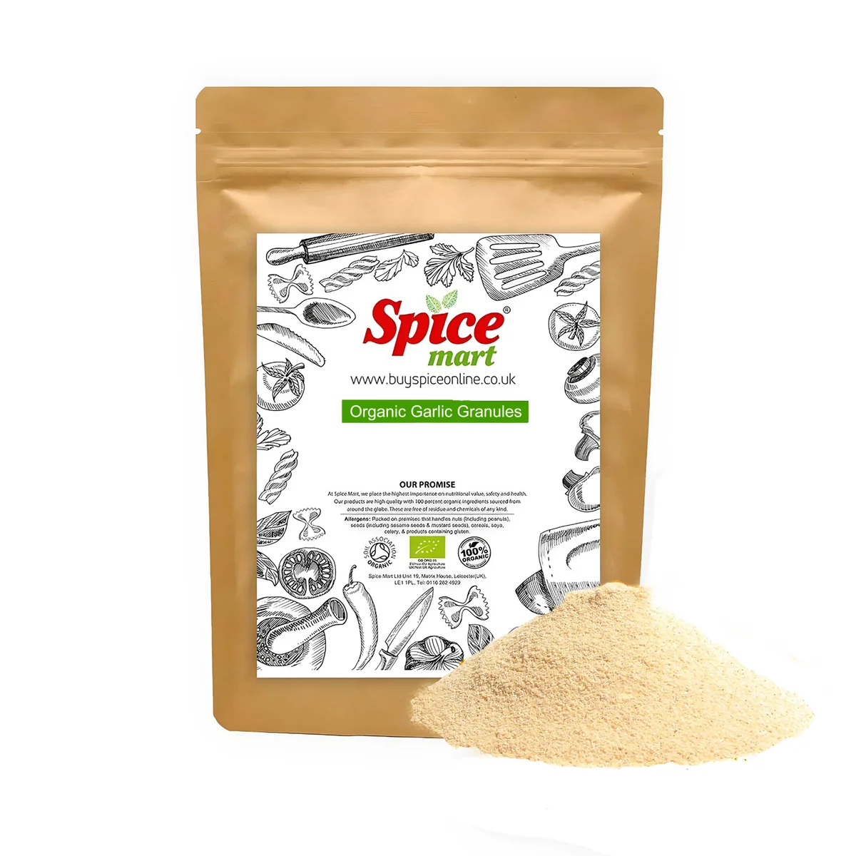 Organic Garlic Granules 100g