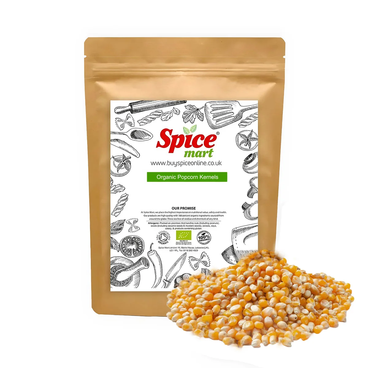 Organic Popcorn Kernels 1kg