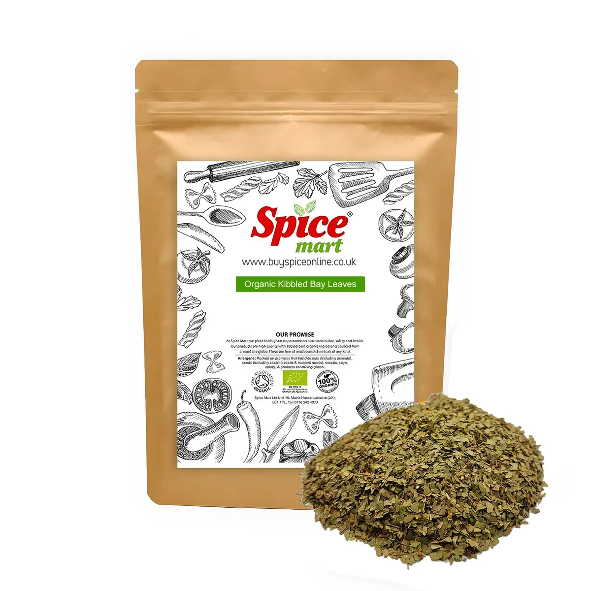 Organic Kibbled Bay Leaves 500g