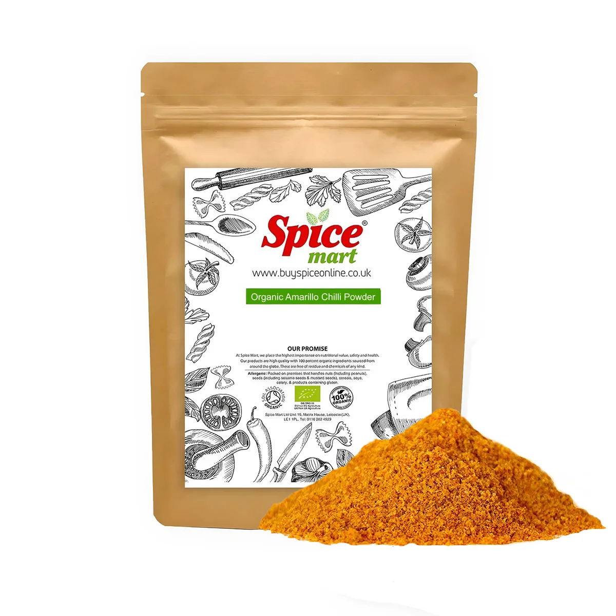 Organic Amarillo Chilli Powder 100g