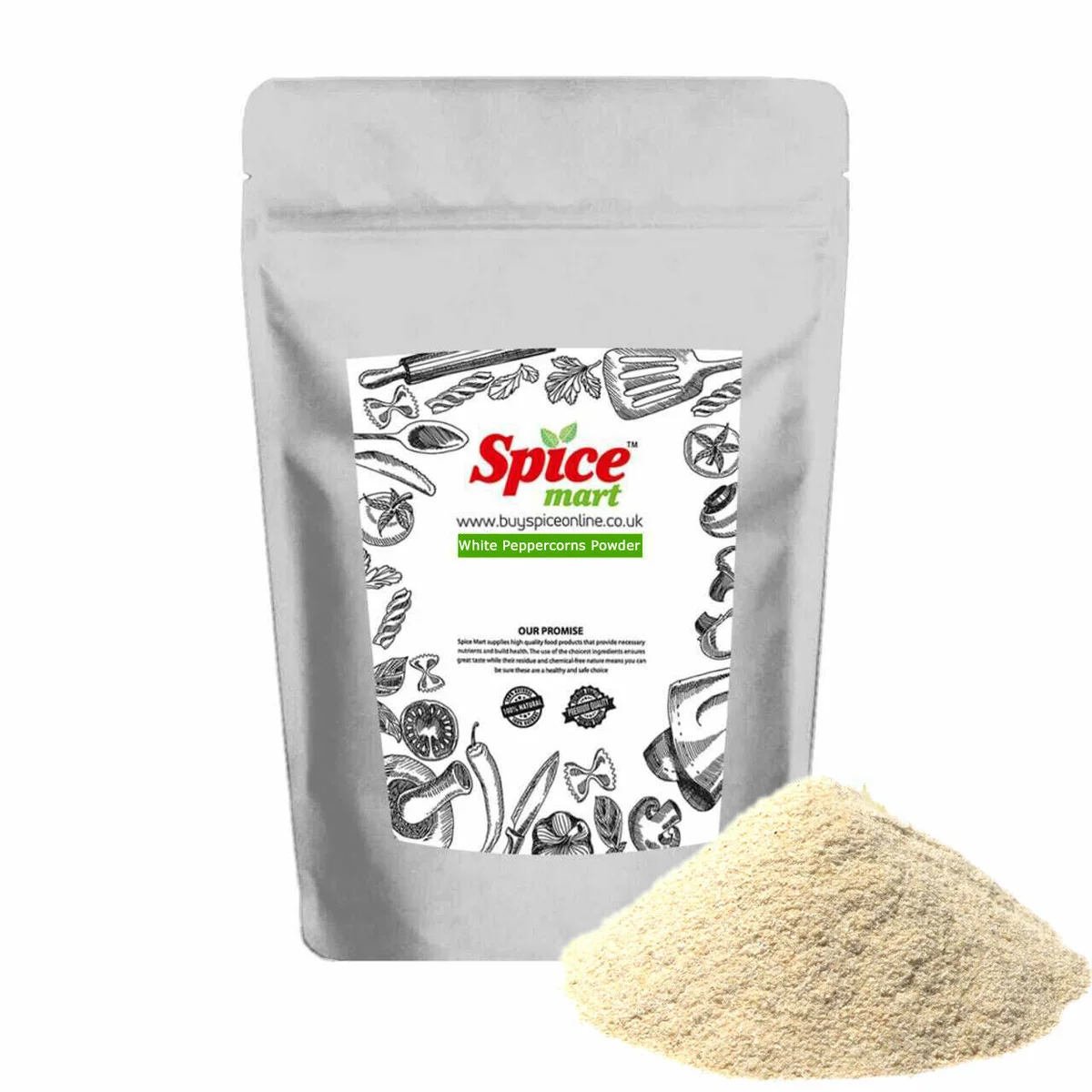 White Peppercorns Powder 100g