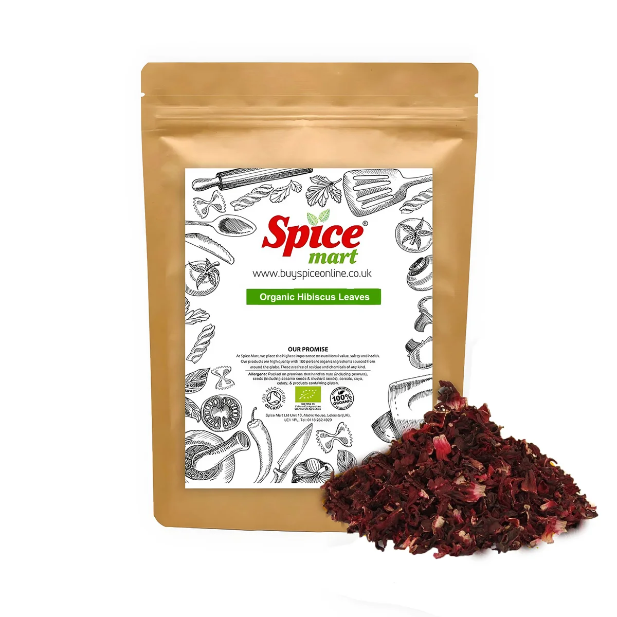 Organic Hibiscus Leaves 1kg