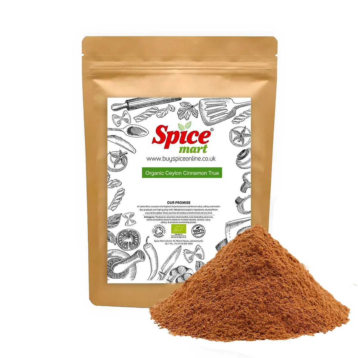 Organic Ceylon Cinnamon True Powder 100g