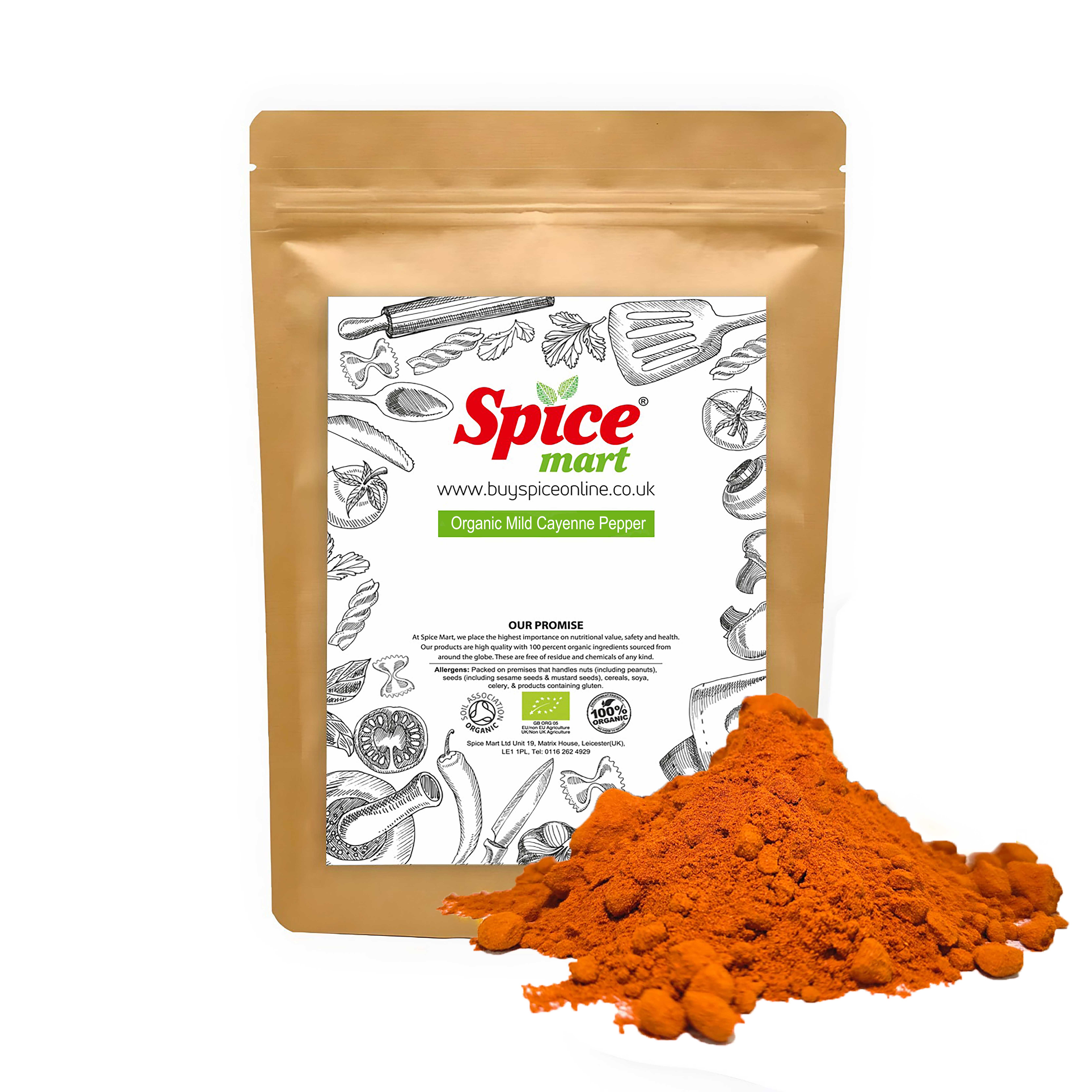 Organic Mild Cayenne Pepper Powder 100g