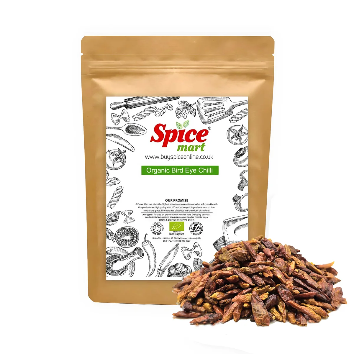Organic Bird Eye Chilli 25g