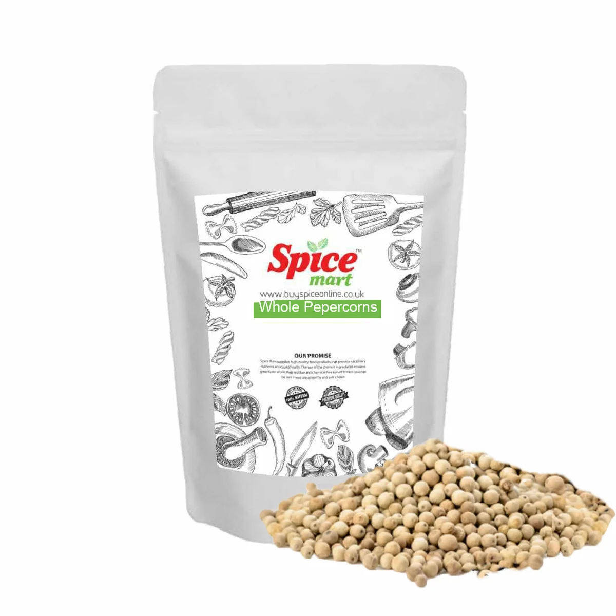 White Peppercorns 100g