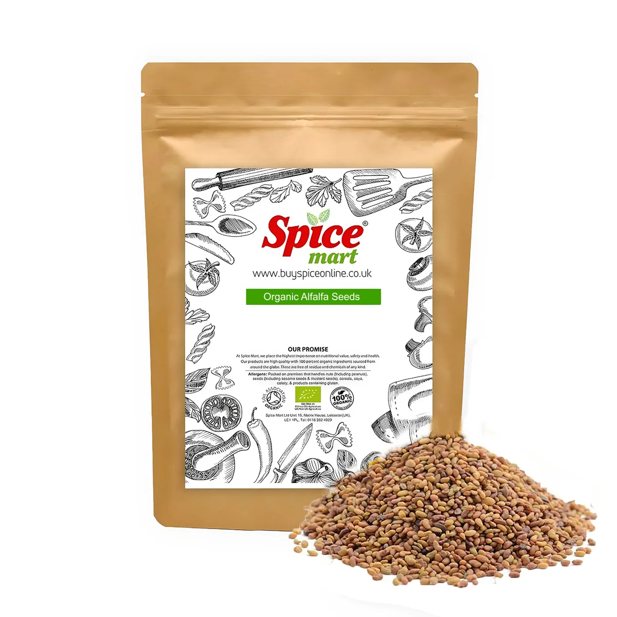 Organic Alfalfa Seeds 1kg