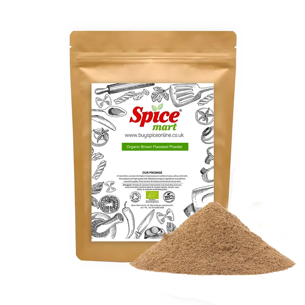 Organic Brown Flaxseed Powder 1kg