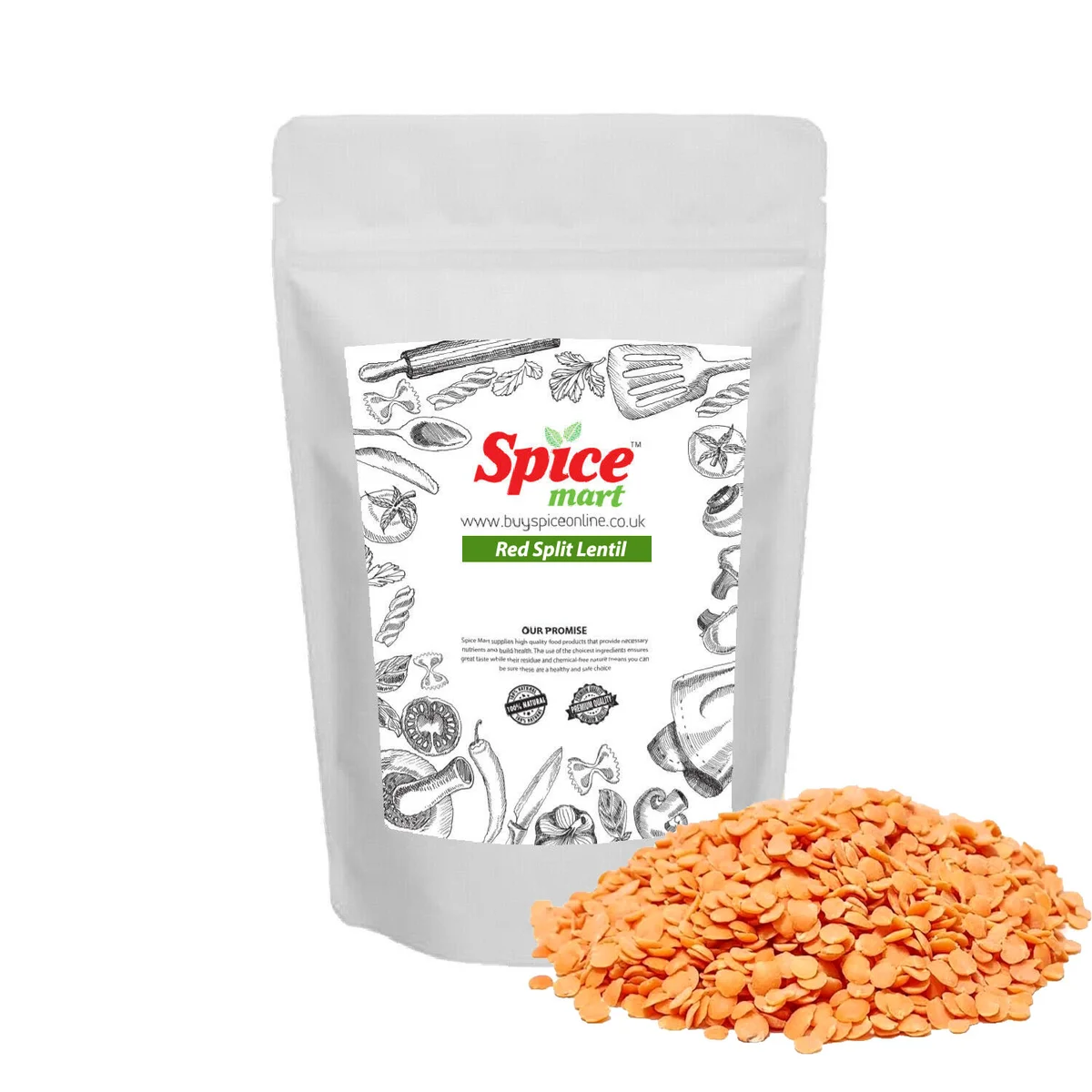 Red Split Lentils 1kg