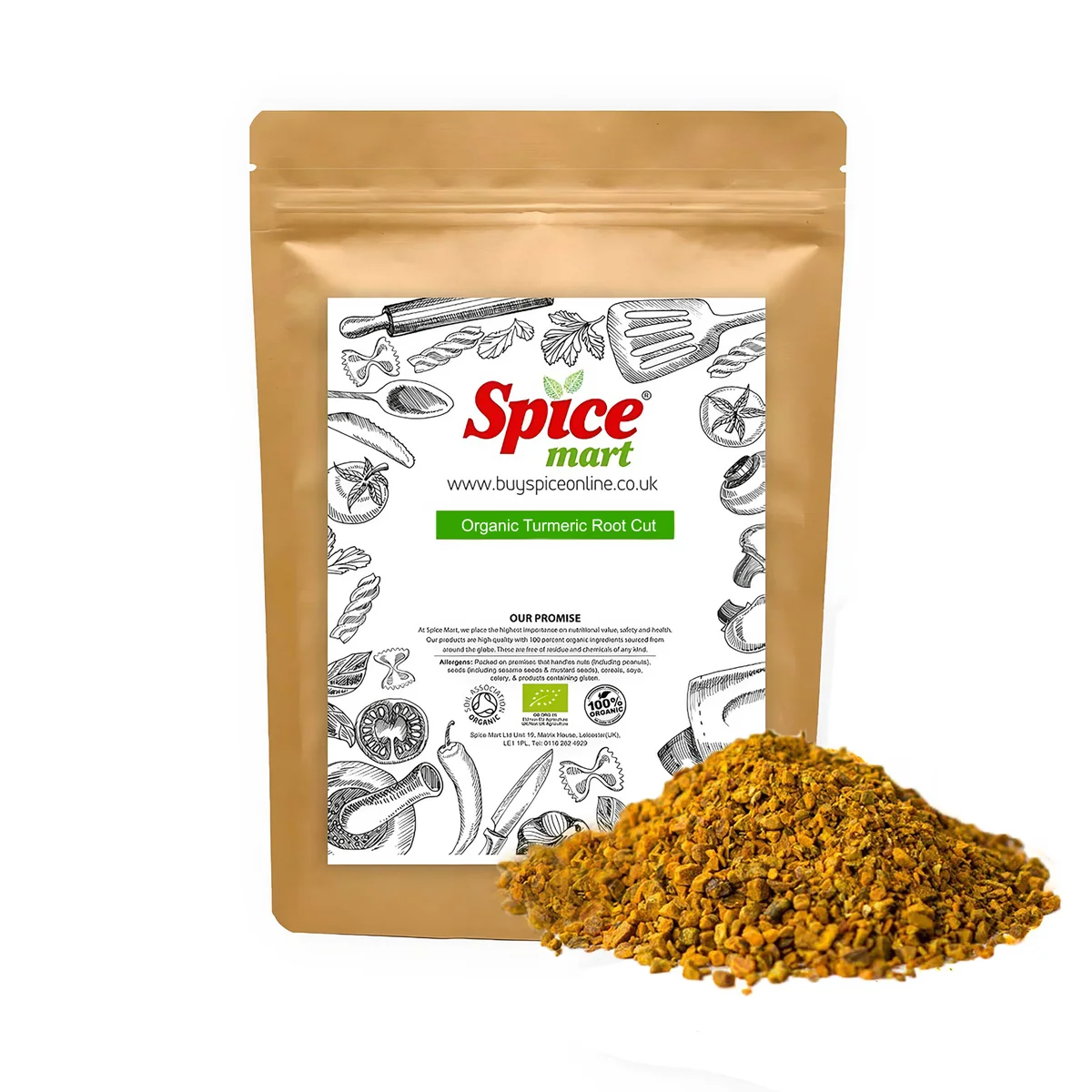 Organic Turmeric Fine Root Cut 100g