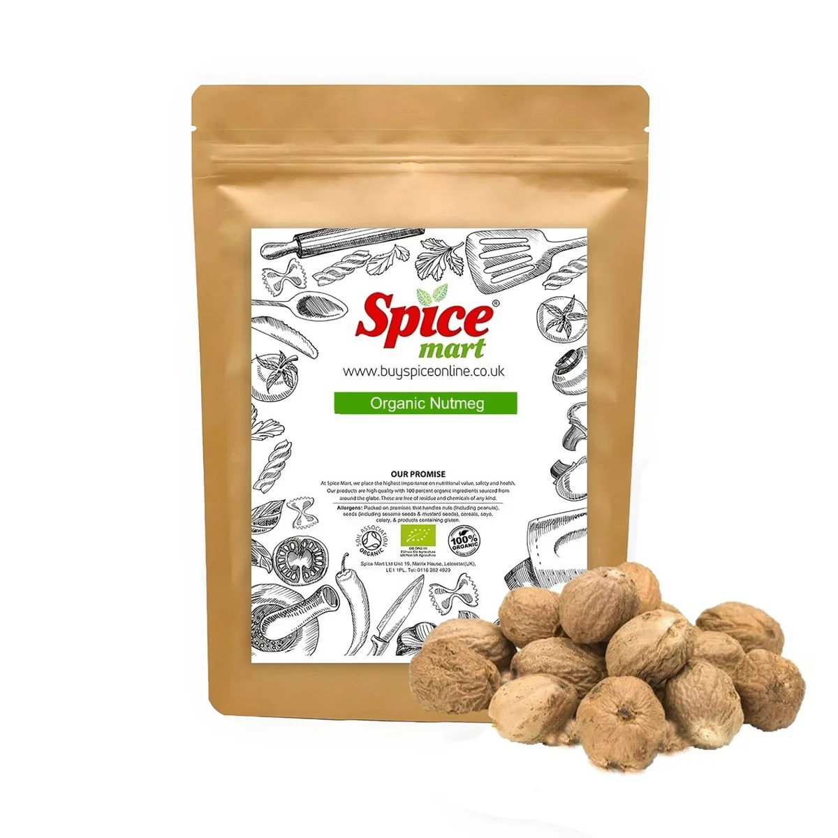 Organic Nutmeg Whole 100g